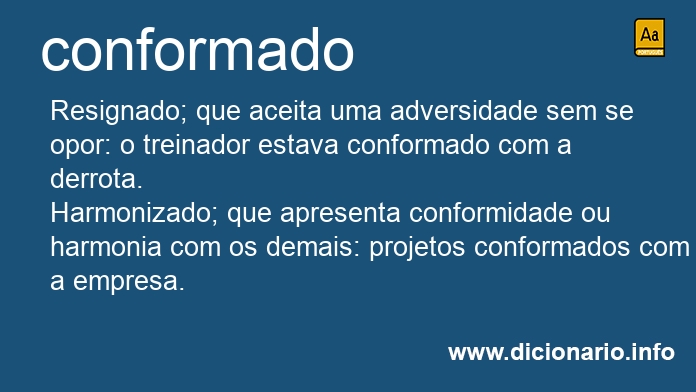 Significado de conformado