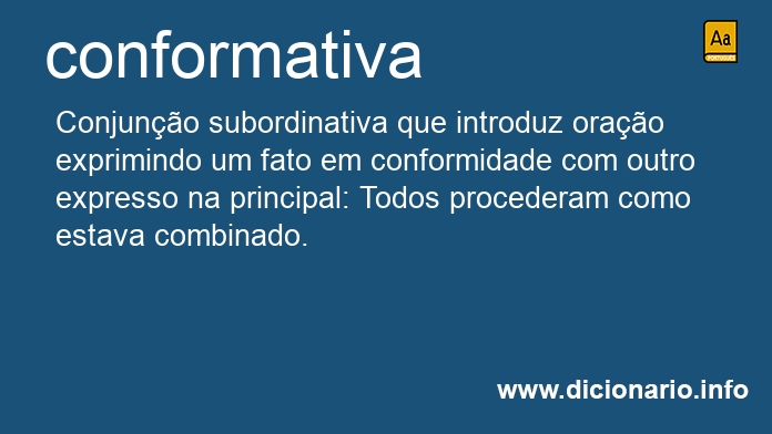Significado de conformativa