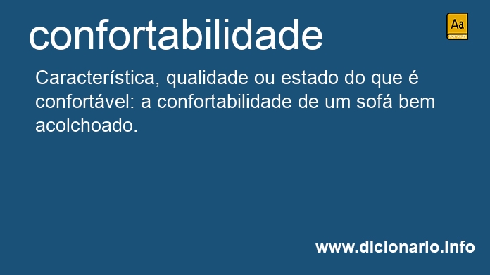 Significado de confortabilidade