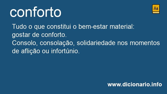 Significado de confortos