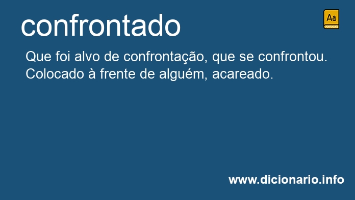 Significado de confrontada