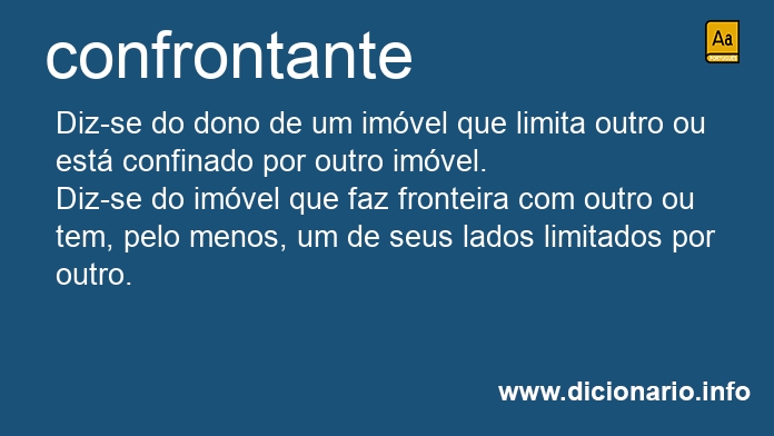 Significado de confrontantes