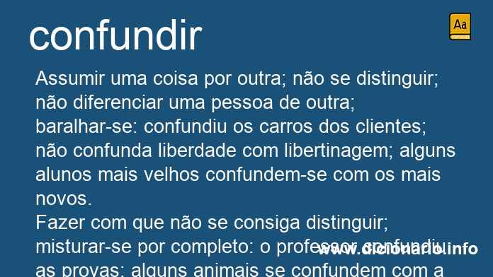 Significado de confundirdes