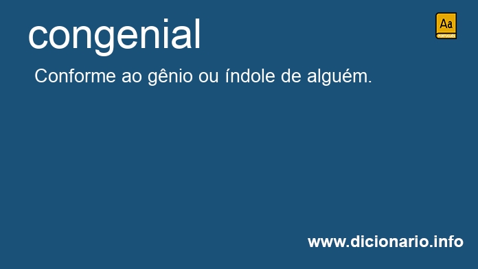 Significado de congeniais