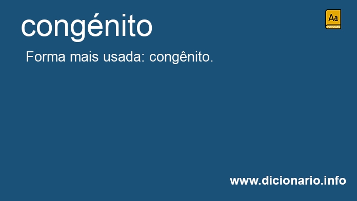 Significado de congnito