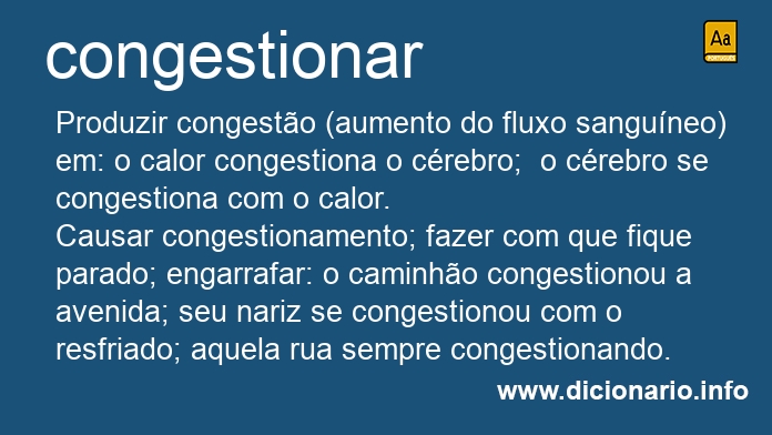 Significado de congestionar