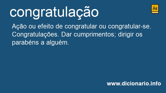 Significado de congratulao