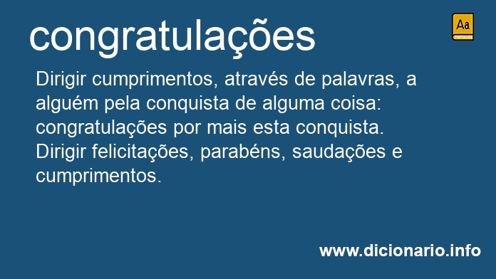 Significado de congratulaes