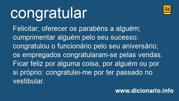 Significado de congratulado