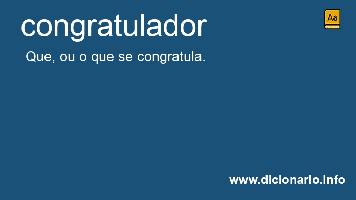 Significado de congratuladora