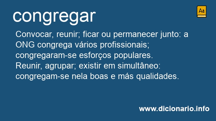 Significado de congregavas