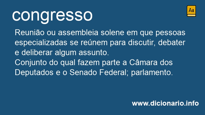 Significado de congressos