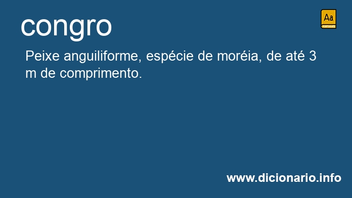 Significado de congro