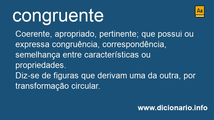 Significado de congruente