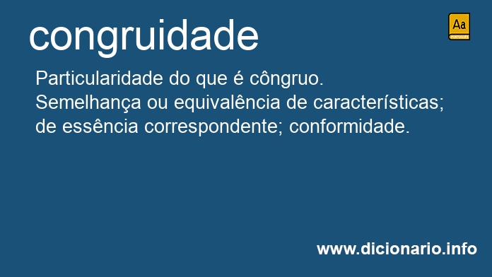 Significado de congruidade