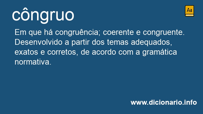 Significado de cngruo