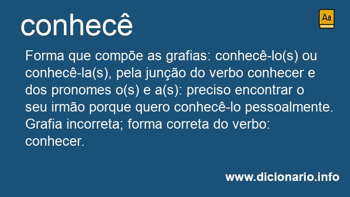 Significado de conhec