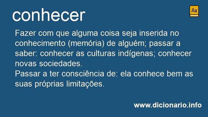 Significado de conheceis