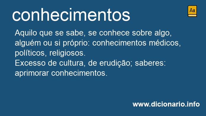 Significado de conhecimentos