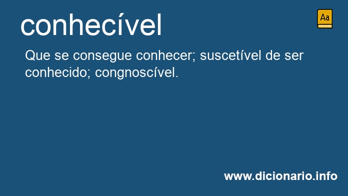 Significado de conhecveis