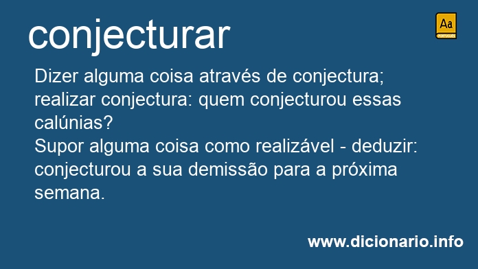 Significado de conjecturaram