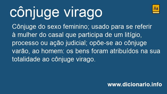 Significado de cnjuge virago