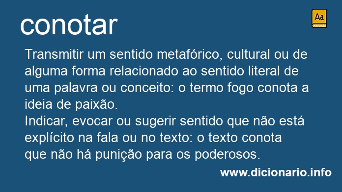 Significado de conotar