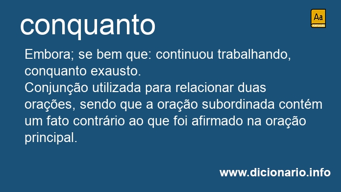 Significado de conquanto