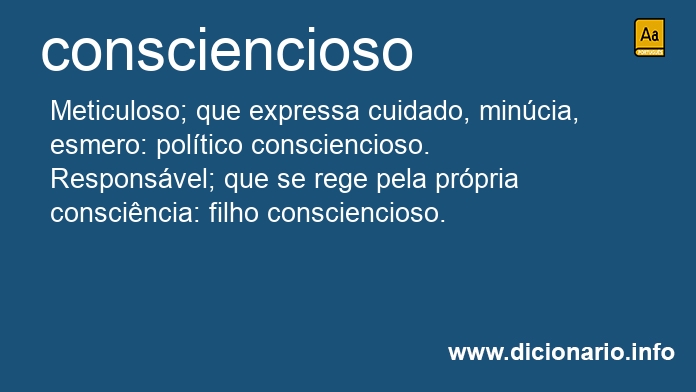 Significado de conscienciosa