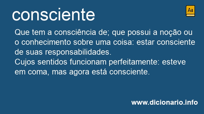 Significado de consciente