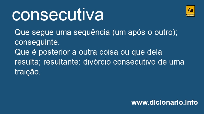 Significado de consecutiva