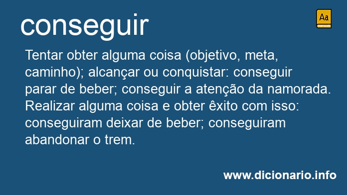 Significado de consegue