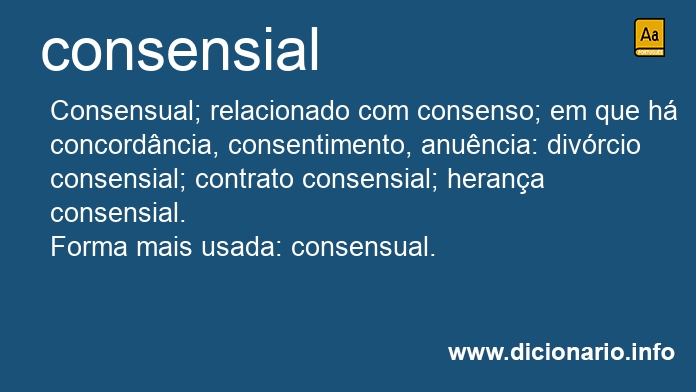 Significado de consensial
