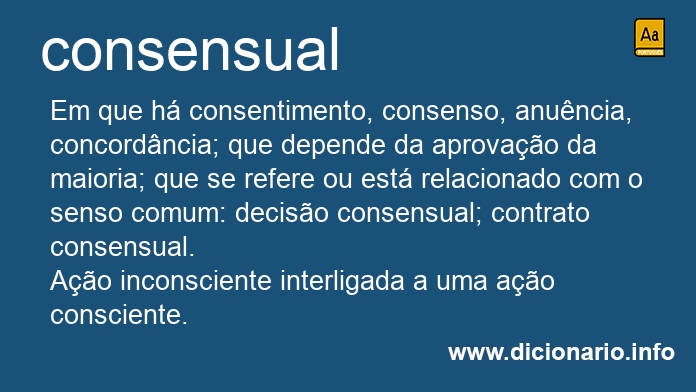 Significado de consensual