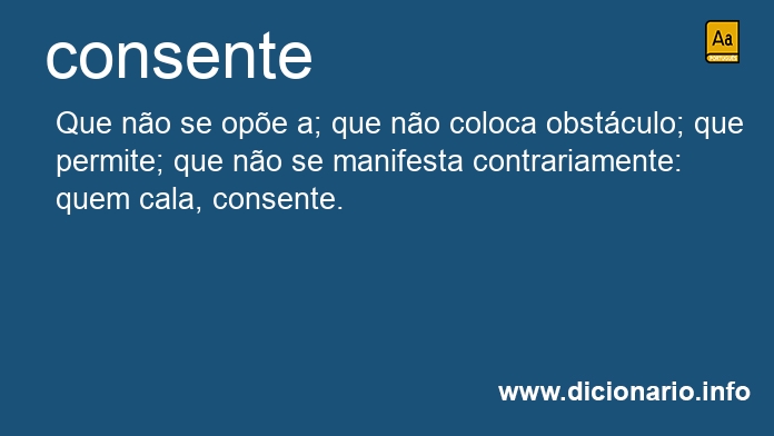 Significado de consente