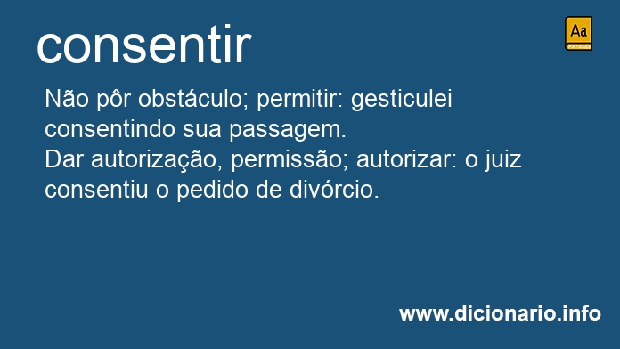 Significado de consentem