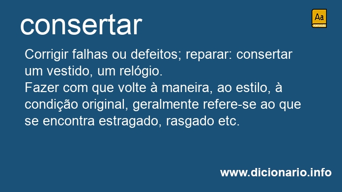 Significado de consertei