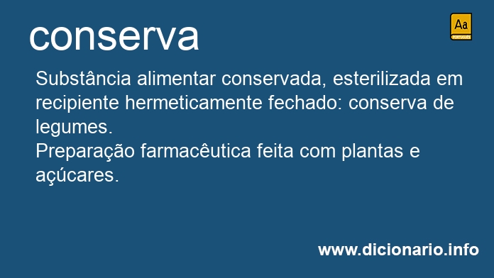 Significado de conserva