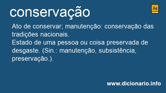 Significado de conservao