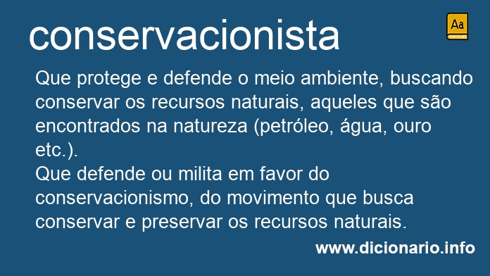 Significado de conservacionista