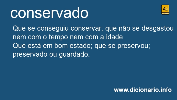 Significado de conservado