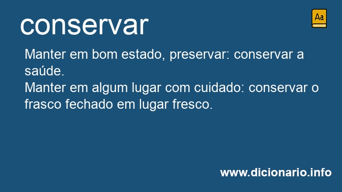 Significado de conservamos