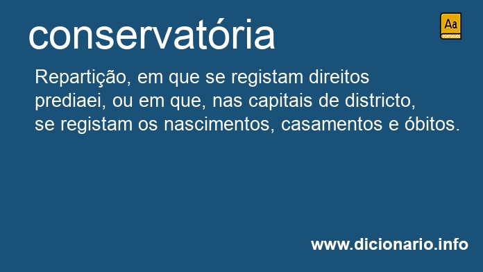 Significado de conservatria