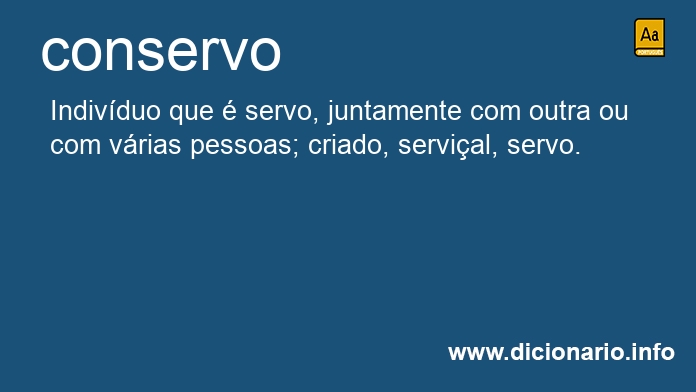 Significado de conservo