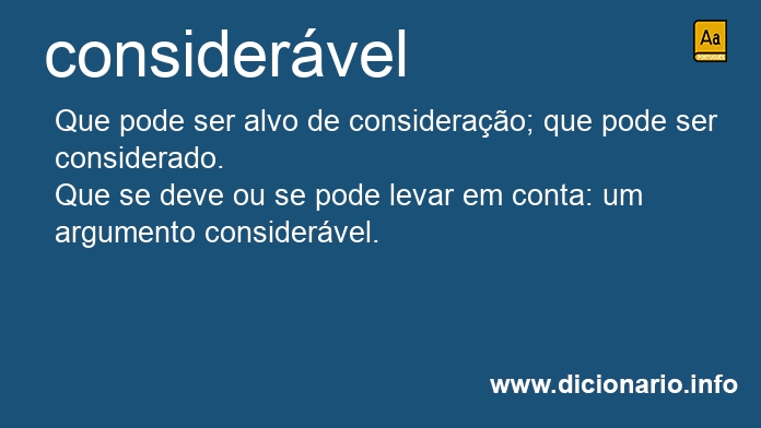 Significado de considervel