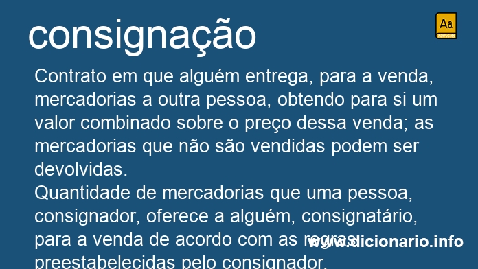 Significado de consignao