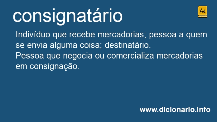 Significado de consignatrio