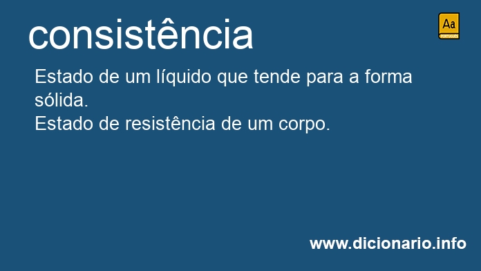 Significado de consistncias