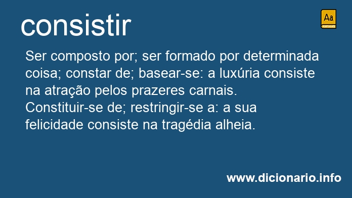 Significado de consistir