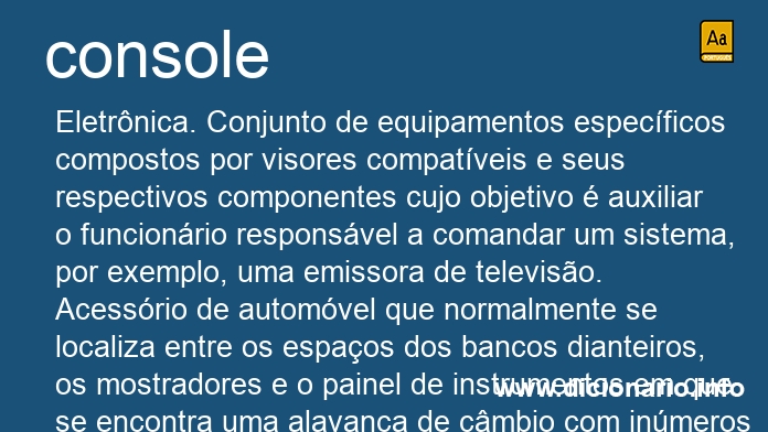 Significado de console